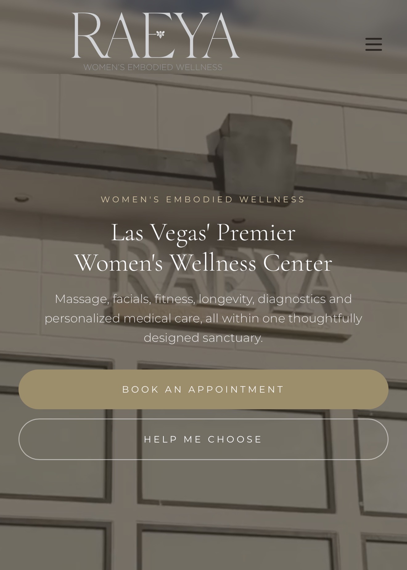 Raeya Wellness homepage